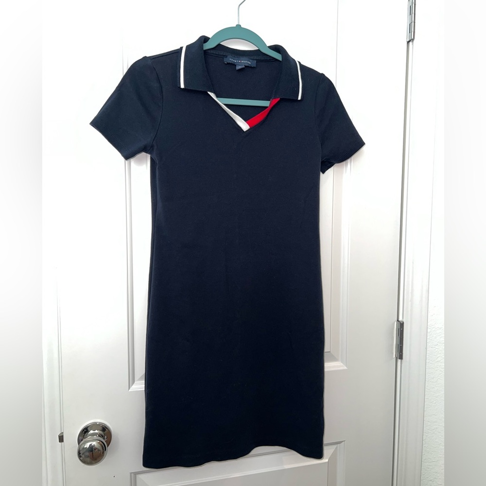 TOMMY HILFIGER • Navy blue t-shirt dress • Size S/P